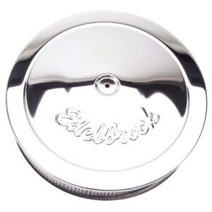 Edelbrock 1221 Pro-Flo Chrome 14" Round Air Cleaner / Filter 3/8" Deeper Flange