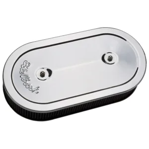 Edelbrock 1235 Pro-Flo Chrome Oval Air Cleaner For Dual Quads - Washable Filter