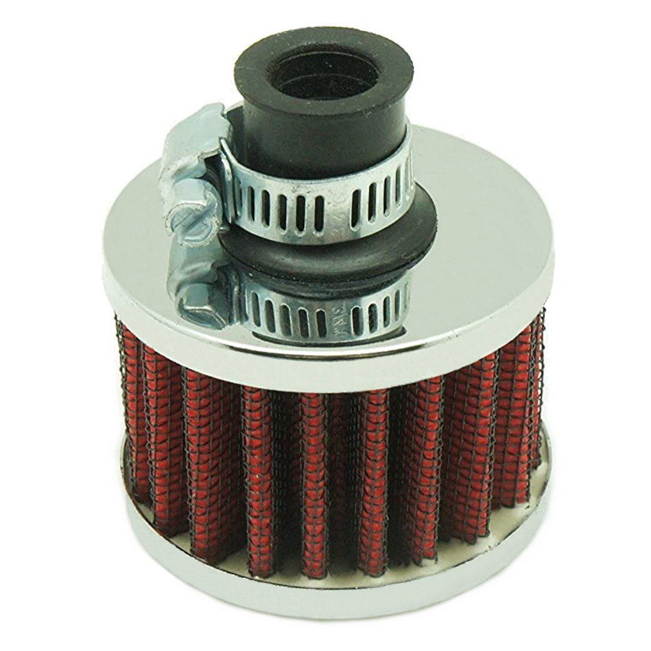 Mr Gasket 2043 Aluminum Vent Breather 3/8" Tube With Washable Gauze Filter - Image 2