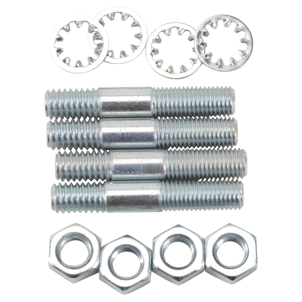 Edelbrock 8024 Carb Stud Kit - Zinc Finish - 5/16"-18 x 1-3/4"