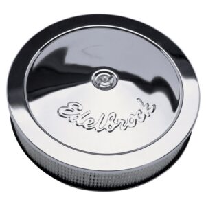 Edelbrock 1207 Pro-Flo Chrome 14'' Round Air Cleaner / Filter