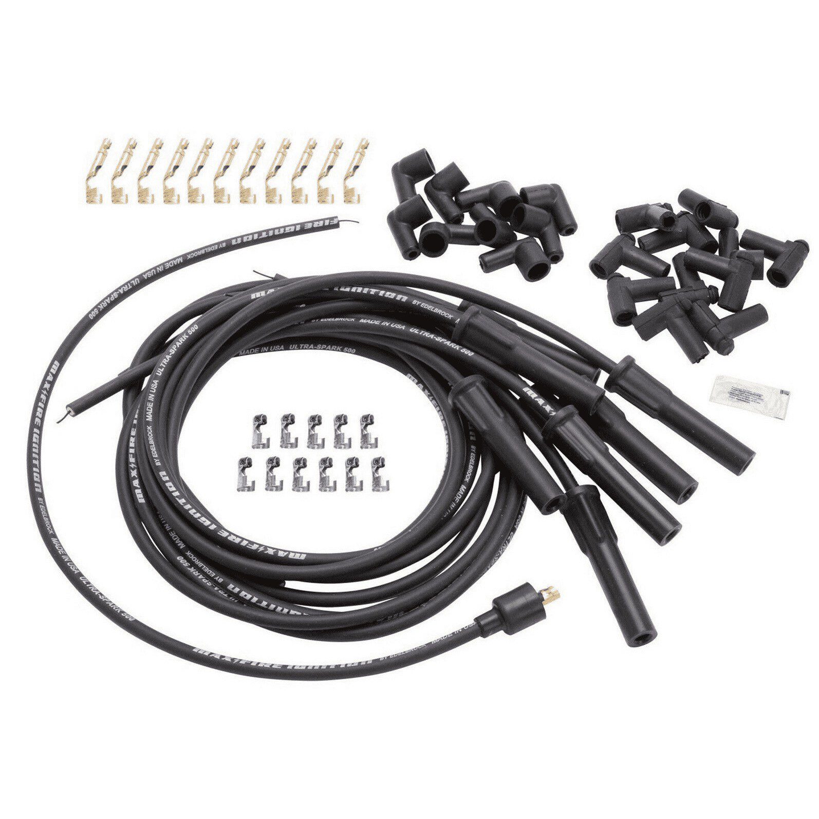 Edelbrock 22700 Max-Fire® Universal Ignition Spark Plug Wire Kit - Straight Boot