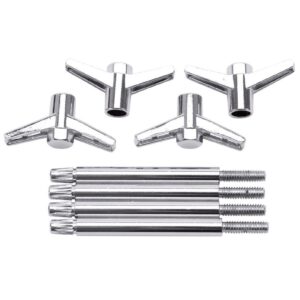 Edelbrock 4400 Chrome Valve Cover Wing Bolts 3-3/4" Long / 1/4"-20 x 1" Thread