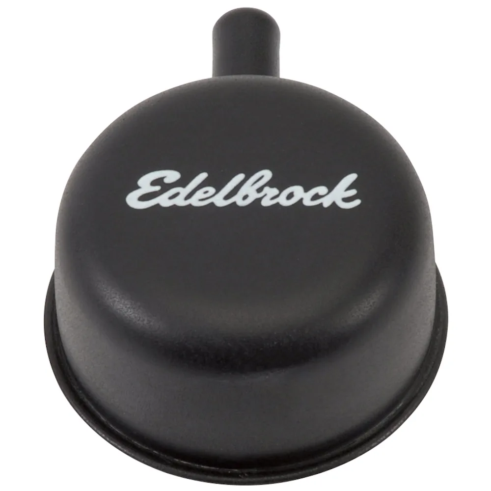 Edelbrock 4413 Pro-Flo Black Valve Cover Breather With 90 Degree Nipple