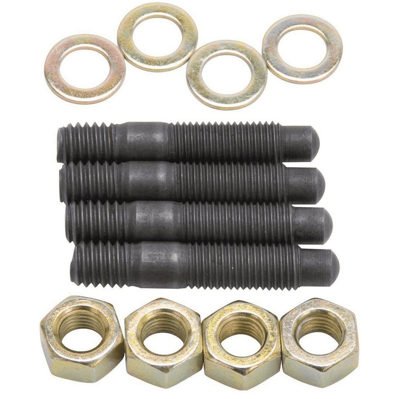 Edelbrock 8056 Carb Stud Kit - Black Oxide Bullet Nosed - 5/16"-18 x 1-1/2"
