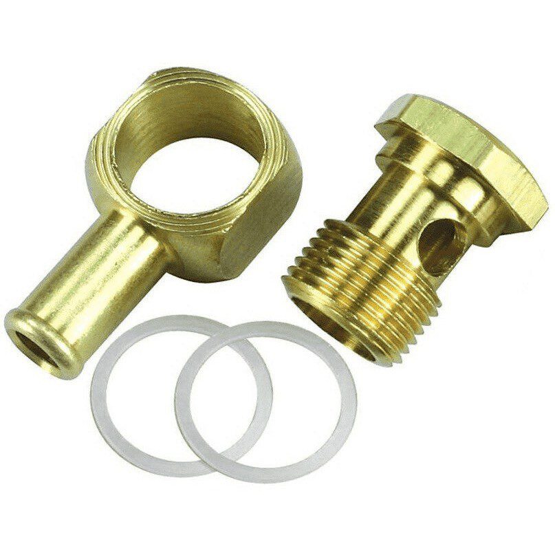 Edelbrock 8089 Carb Banjo Fuel Fitting - 3/8" Inlet, 5/8"-20 Thread