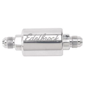 Edelbrock 8129 Polished Aluminum High-Flow Fuel Filter