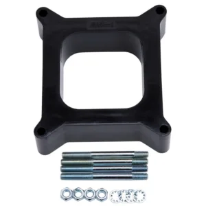 Edelbrock 8712 - 2" Carb Spacer Kit - Open Centre - Black Phenolic Plastic