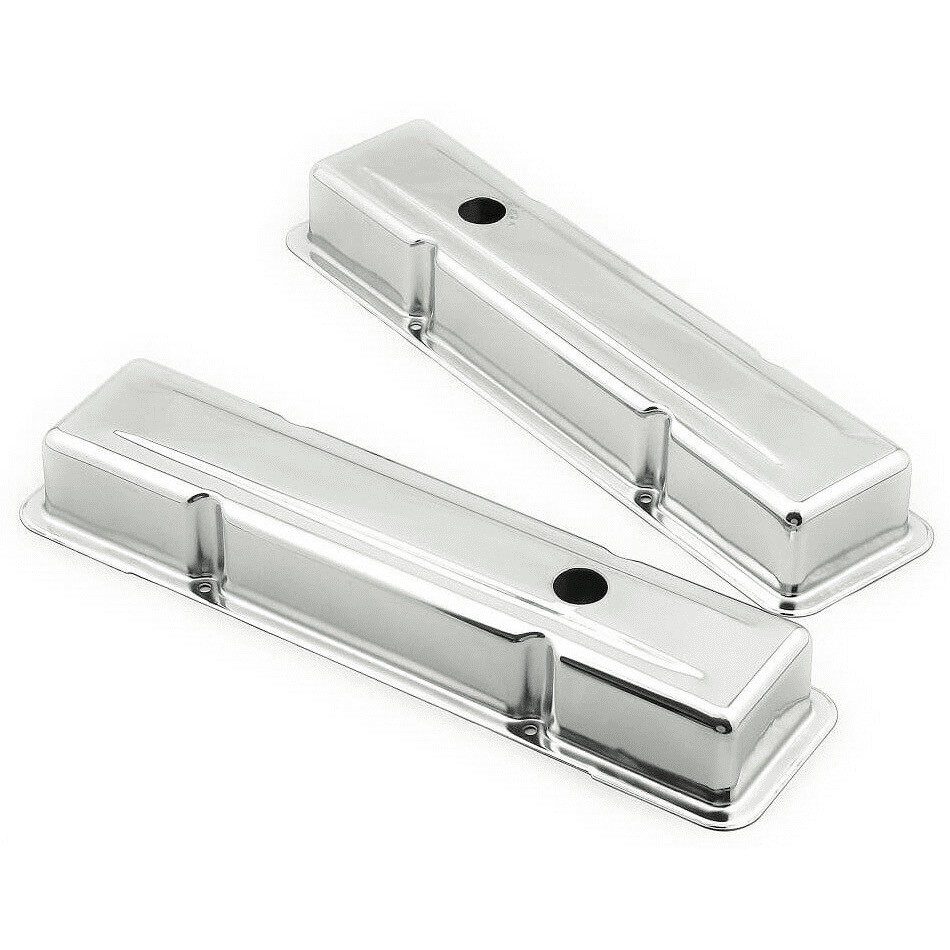 Mr Gasket 9800 Chrome Valve Covers SB Small Block Chevy 1958-86 - 283-400 cid