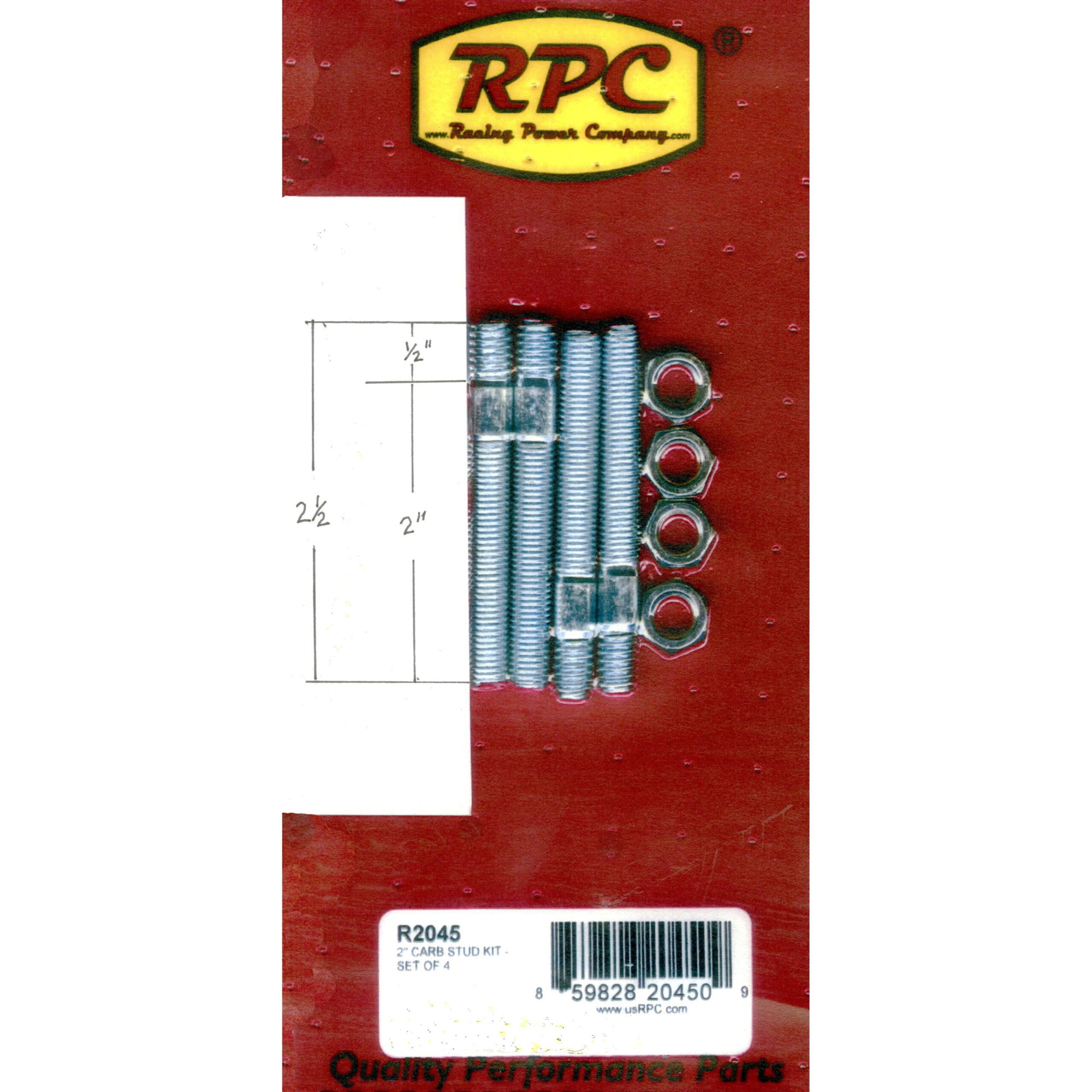 2-1/2" (Overall Length) Carb Studs - 5/16" Thread - Pack of 4 - Edelbrock Holley - Image 2