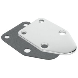 Chrome Fuel Pump Block Off Plate With Gasket - SB Small Block Chevy