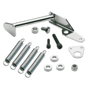 Chrome Throttle Return Spring Kit - Carb Mount For Holley  2 bbl + 4 bbl