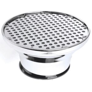 Chrome Velocity Stack Air Cleaner 8-3/4" Dia x 4-1/4" High - Washable Filter