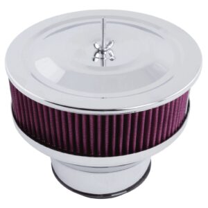 Chrome Velocity Stack Air Cleaner With 3" Washable Filter - 9" Dia x 7" High Overall