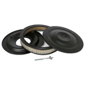 14" x 3" Black Air Cleaner / Filter Kit With Flat Base