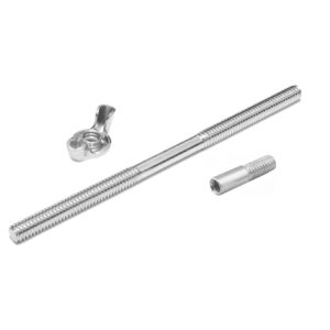 5" Air Cleaner Stud 1/4"-20 With Wing Nut And 5/16" Adapter - Edelbrock Holley