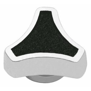 Chrome / Black Small Deluxe Tri-Bar Air Cleaner / Filter Wing Nut - 5/16"-18