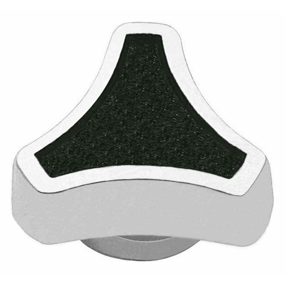 Chrome / Black Small Deluxe Tri-Bar Air Cleaner / Filter Wing Nut - 5/16"-18