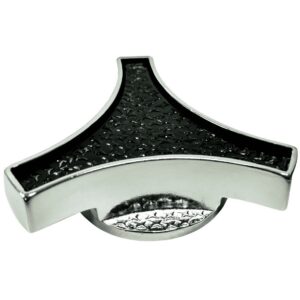 Chrome / Black Large Deluxe Tri-Bar Air Cleaner / Filter Wing Nut - 5/16"-18