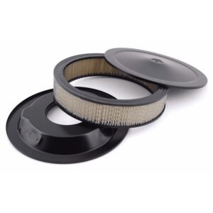 14 x 3" Black Air Cleaner / Filter With Recessed Base - Holley Edelbrock