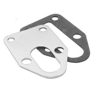 Chrome Fuel Pump Mounting Plate With Gasket - SB Small Block Chevy