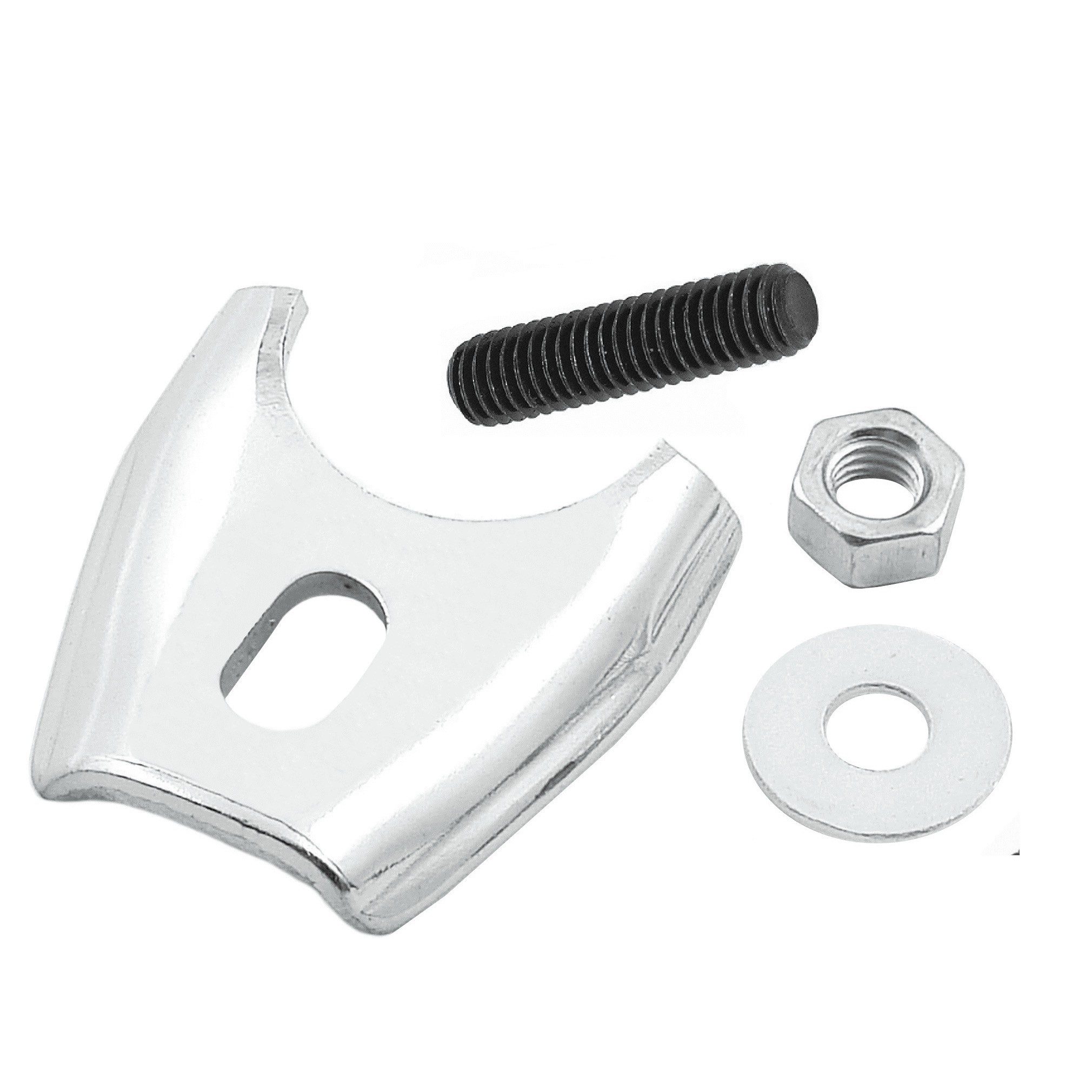 Chrome OEM Style Distributor Clamp With Stud, Nut & Washer - US Ford FE 57-77