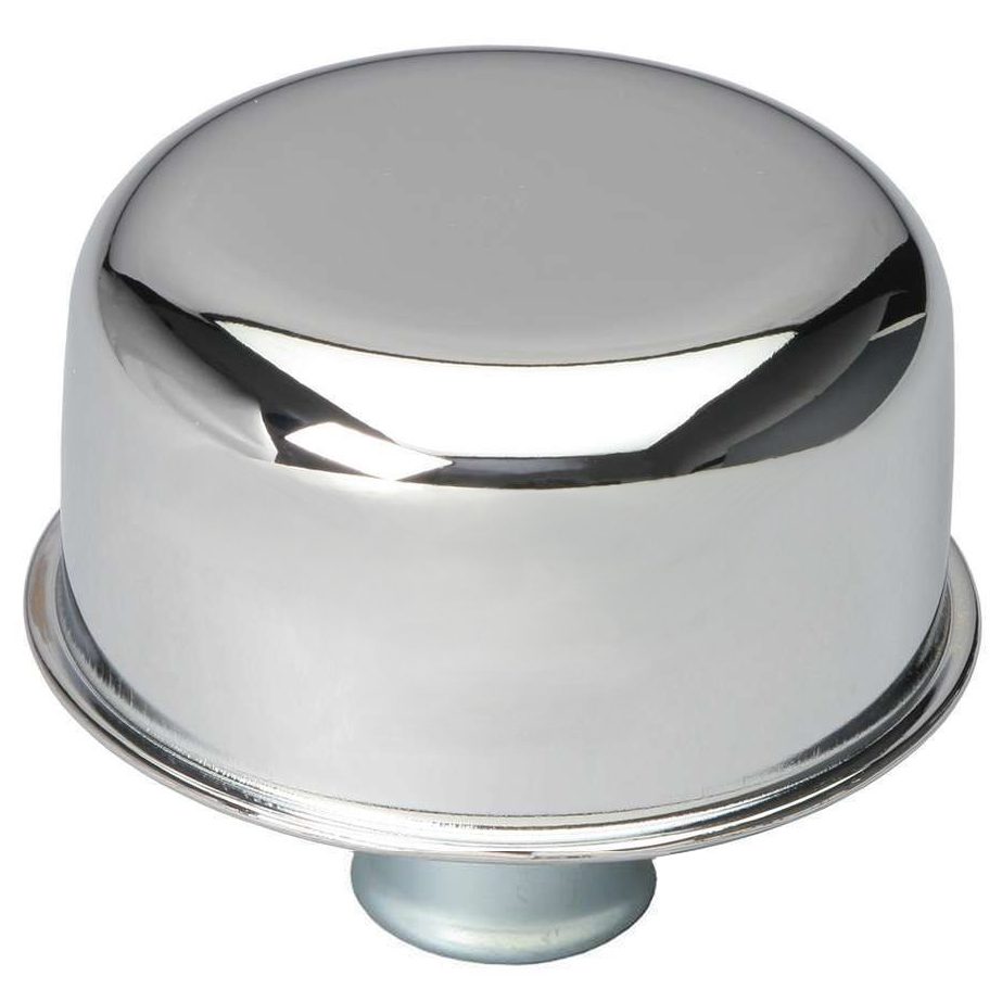Chrome Valve Cover Breather - 1" Neck - Push In / Push On Style
