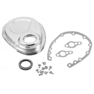 Chrome Timing Chain Cover Kit - SB Small Block Chevy 283 - 400
