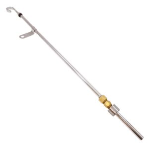 Chrome Engine Oil Dipstick For Pans With 1/4" NPT Port. Brass Adapter Included