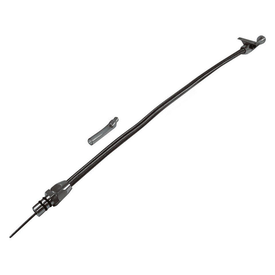 Black Flexible Transmission Dipstick - Chrysler 904 TorqueFlite - Firewall Mount