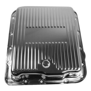 Chrome GM 700R4 & 4L60E Transmission Oil Pan - TH700R4 / TH4L60E - Finned Style