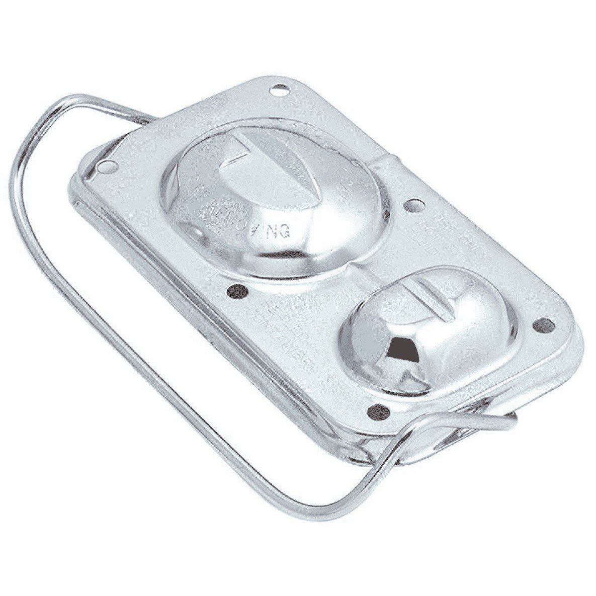 Chrome Brake Master Cylinder Cover 3" x 5" Single Bail - GM Car & Truck 1967-80