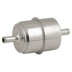 Chrome Canister Inline Fuel Filter - 5/16" Inlet / Outlet