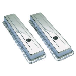 Chrome Valve Covers - SB Small Block Chevy 283-400 - 1958-86 - Short 2-5/8"