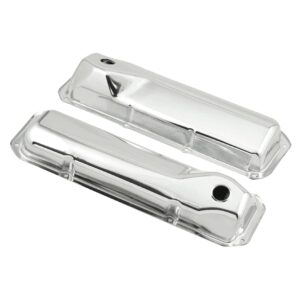 Chrome Valve Covers - SB Small Block Ford V8 351C 400M - 1968-01 - Tall 3-5/8"