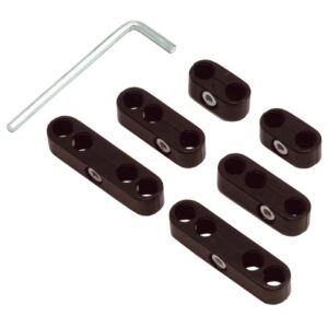 Black Pro Style Ignition Lead / Wire Separators - Fits 8mm - 9mm Leads / Wires
