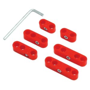 Red Pro Style Ignition Lead / Wire Separators - Fits 8mm - 9mm Leads / Wires