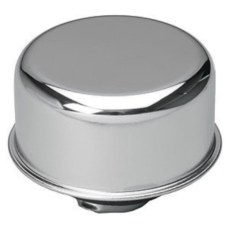 Chrome Oil Filler Breather Cap - Twist In / Twist On Style