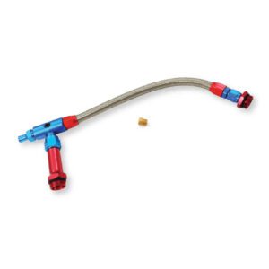 Steel Braided Fuel Line With Blue & Red Anodized Fittings - For Holley Carbs