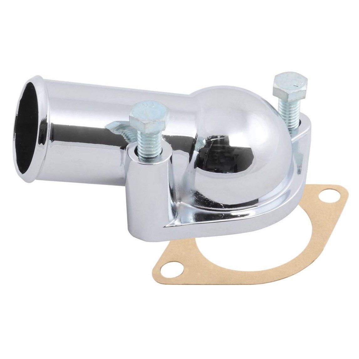 Chrome Gasket Style Water Neck / Thermostat Housing - Chevy V8 1969 & Up