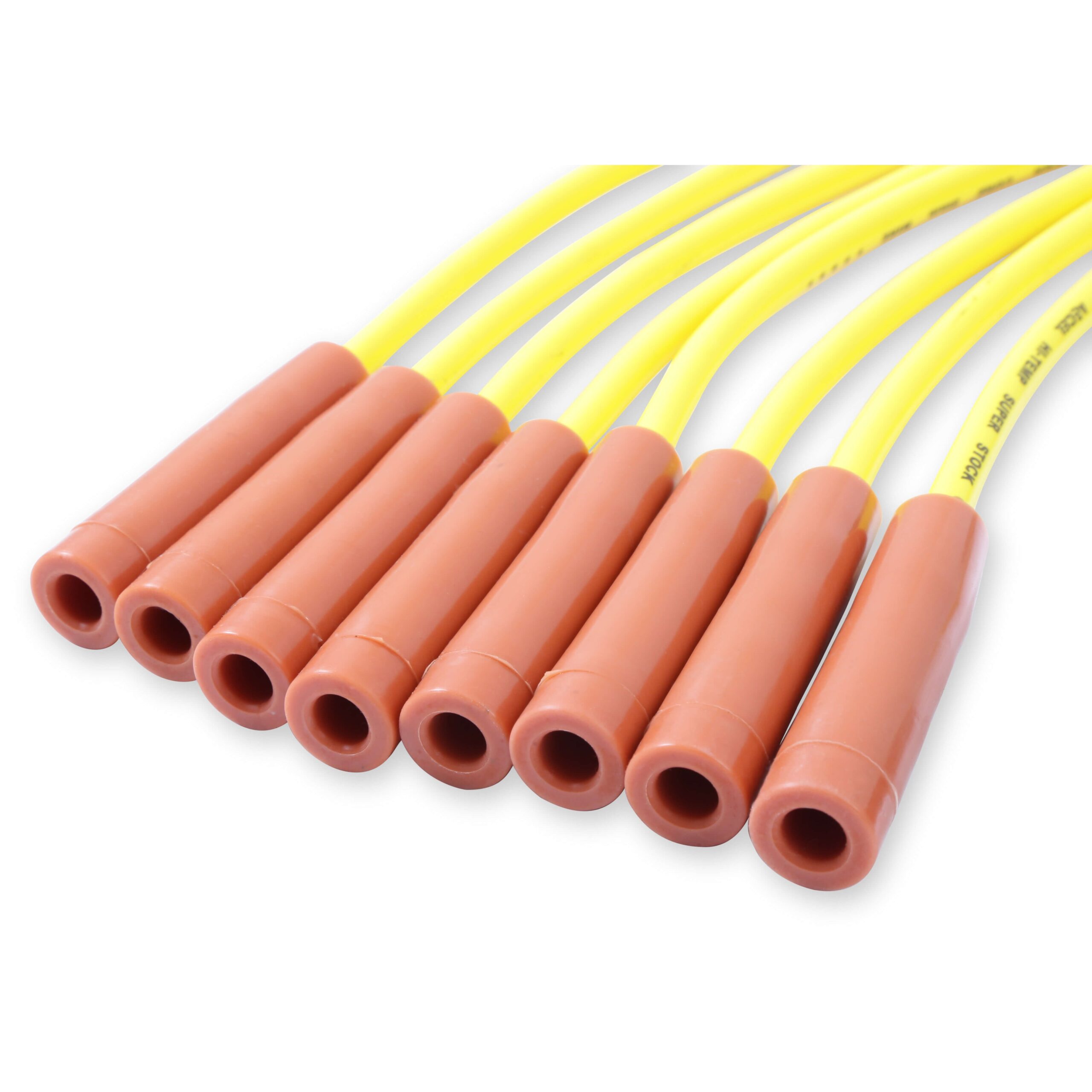 Accel 4038 Super Stock Universal 8mm Spark Plug Lead / Wire Set - Yellow Straight Boots - Image 2