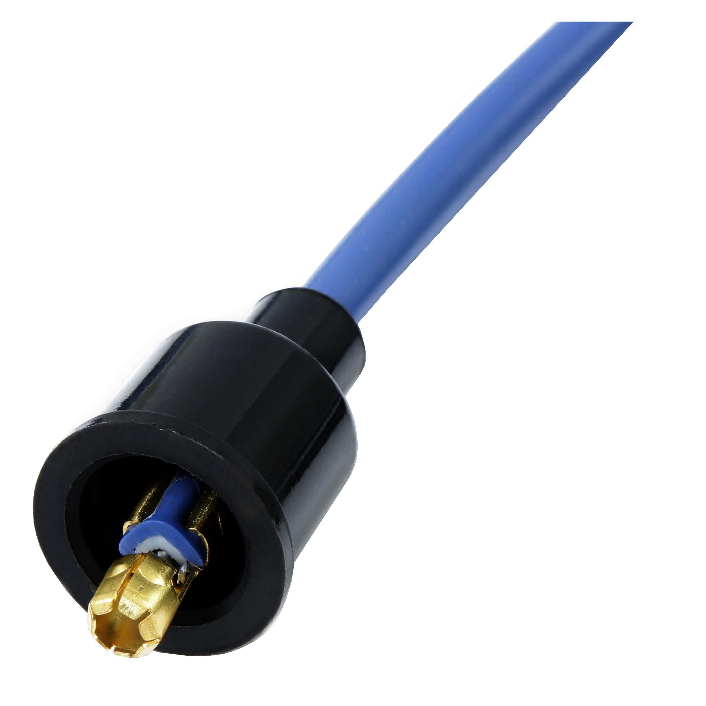 Accel 4040B Super Stock Universal 8mm Spark Plug Lead / Wire Set - Blue Straight Boots - Image 3