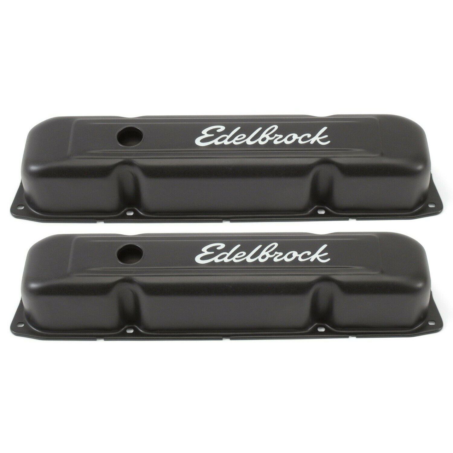 Edelbrock 4493 Signature Series Black Valve Covers For Chrysler 361, 383, 400, 413, 426, 440 V8 1958-79