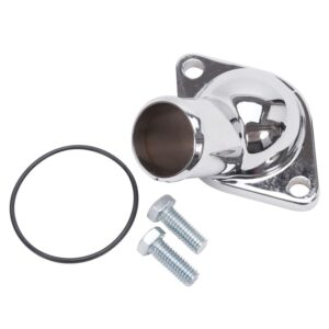 Edelbrock 4809 Polished Aluminum O-Ring Style 15 Degree Water Neck / Thermostat Housing For Chevy 4.3L V6 & Chevy V8