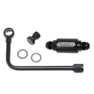 Edelbrock 81343 Black Steel Fuel Line Kit With Black Anodized Aluminum Filter
