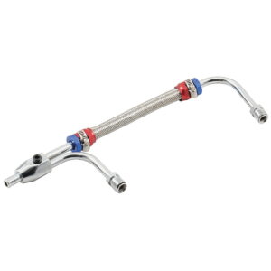 Mr Gasket 1556G Adjustable Fuel Line with Red & Blue Hose Ends - Fits Holley 4150 & 4160 Series Carbs