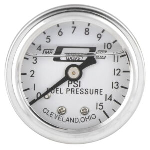Mr Gasket 1563 Liquid Filled Fuel Pressure Gauge 0-15 PSI