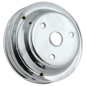 Mr Gasket 4977 Double Groove Chrome Crankshaft Pulley For Big Block & Small Block Chevrolet With LWP