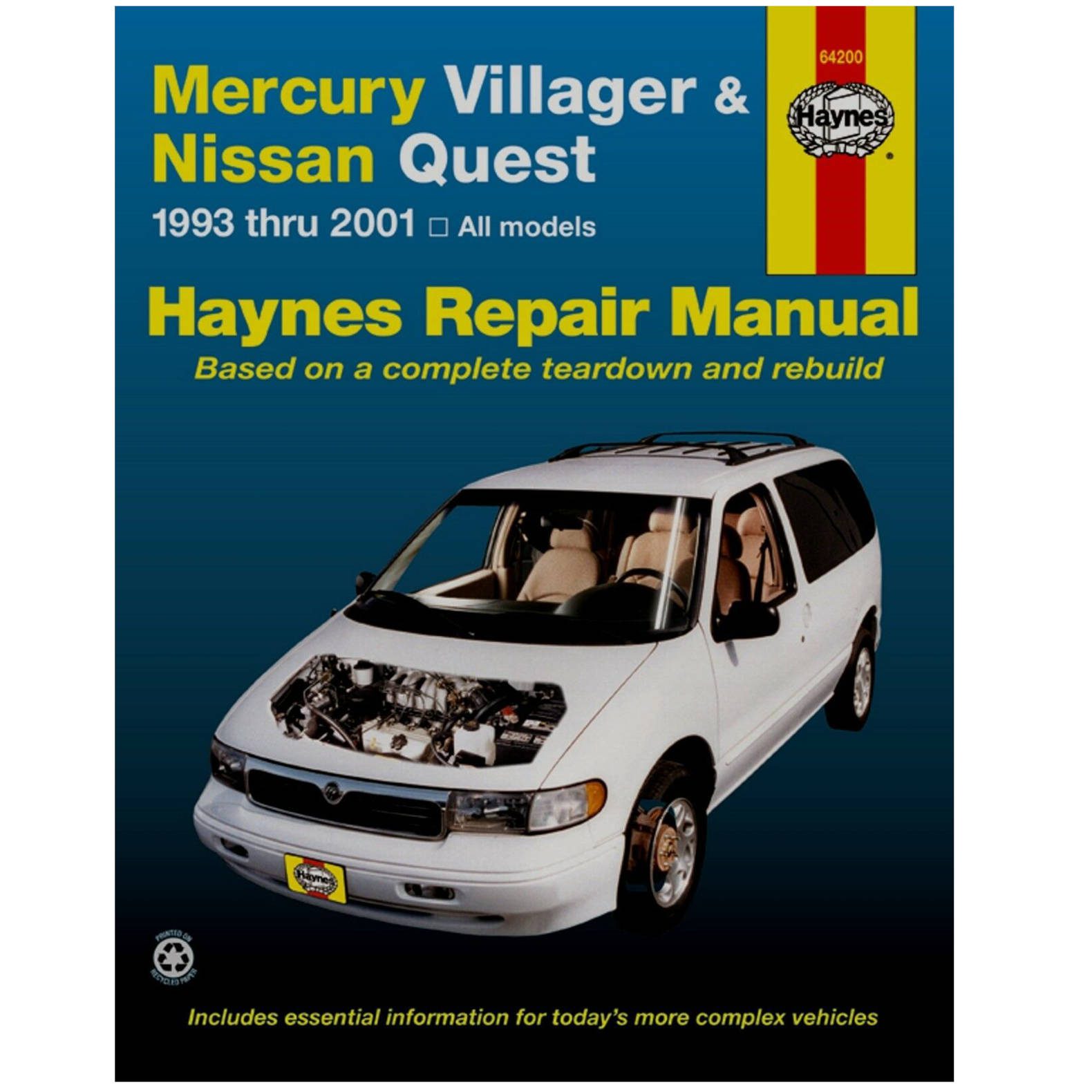 Mercury Villager & Nissan Quest 1993-2001 All Models Haynes Repair Manual 64200