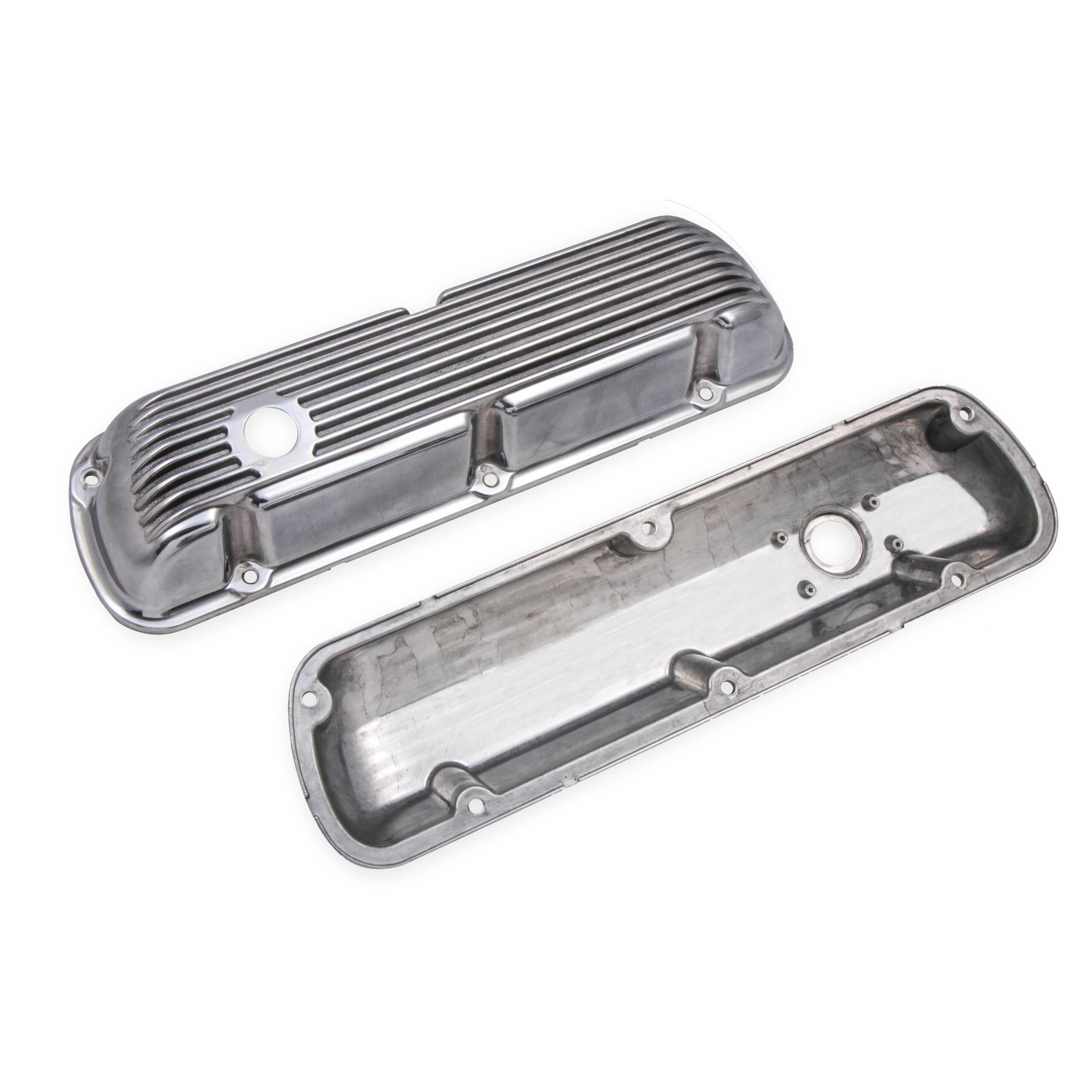 Mr Gasket 6861G Polished Cast Aluminium Valve Covers - 1962-1985 Small Block Ford 221-351W - Image 2